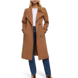 River Island Fall Away Tie Belt Coat